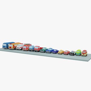 3D Clay City - Vehicles LowPoly Cars Pack