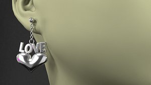 3D earrings model