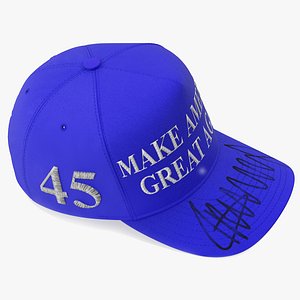 Trump Baseball Cap Blue 3D model