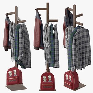 The Road Sign Coat Stand Pbr 3D model