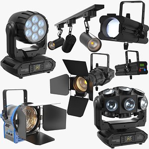 Six Detailed Stage Lights