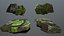 3D forest rocks model