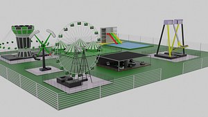 3D Amusement Park model