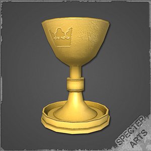 3ds max golden chalice royal