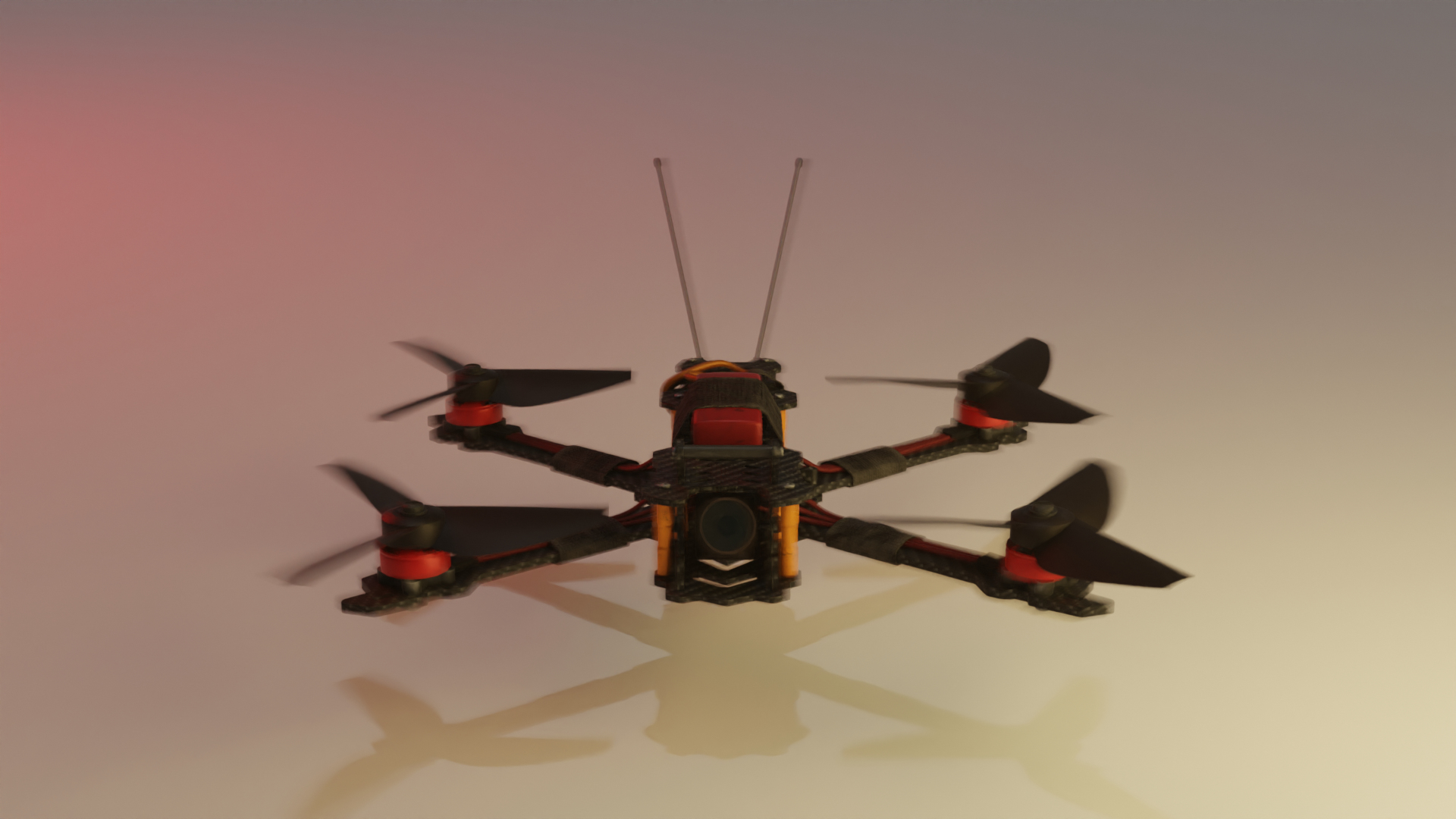 FPV Freestyle Quadcopter Dirty Red 3D Model - TurboSquid 1965402