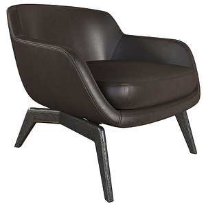 3D model Belt Armchair by Minotti