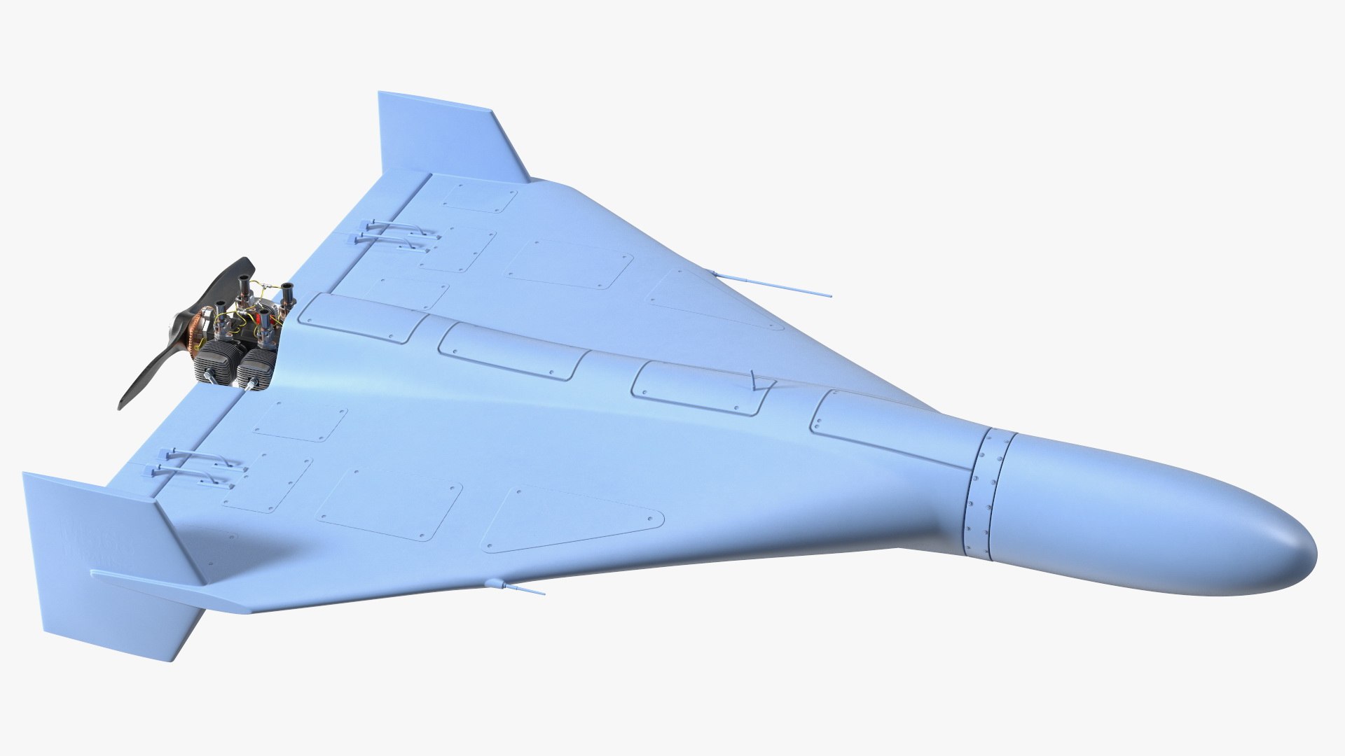 Loitering Munition  Kamikadze Drone 3D model preview