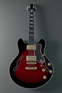 stylish guitar 3D model