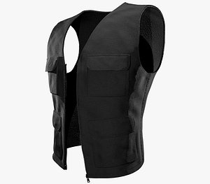 3D black vest model