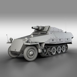 3D sd kfz 251 9 model