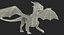 3D mythical dragon rigged model