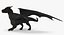 3D mythical dragon rigged model