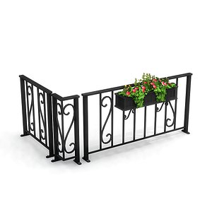 cafe barrier 3D model