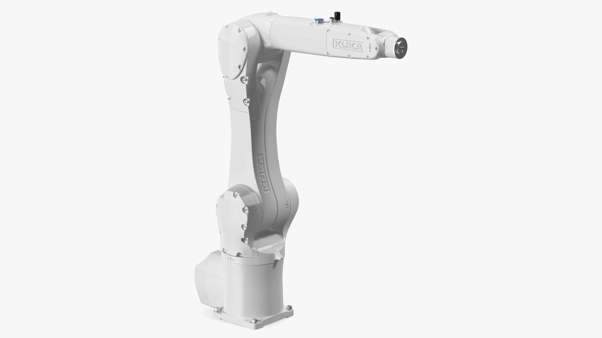Robot Arm Kuka R1100 White Rigged for Maya 3D model preview