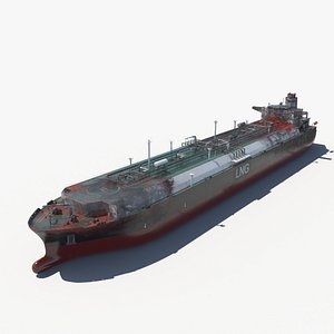 Burned LNG Tanker model
