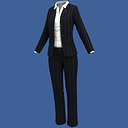 realistic female suit 3d model