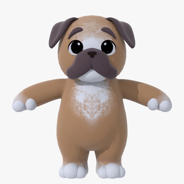 3D cute pup boxer rig