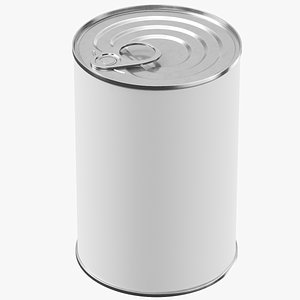 Food Tin Can With Label