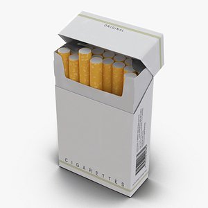 Opened Cigarettes Pack 3D Model