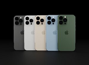 Apple iPhone 13 Pro in all Official Colors 3D