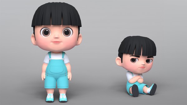 Jack Cartoon Baby Character 3D