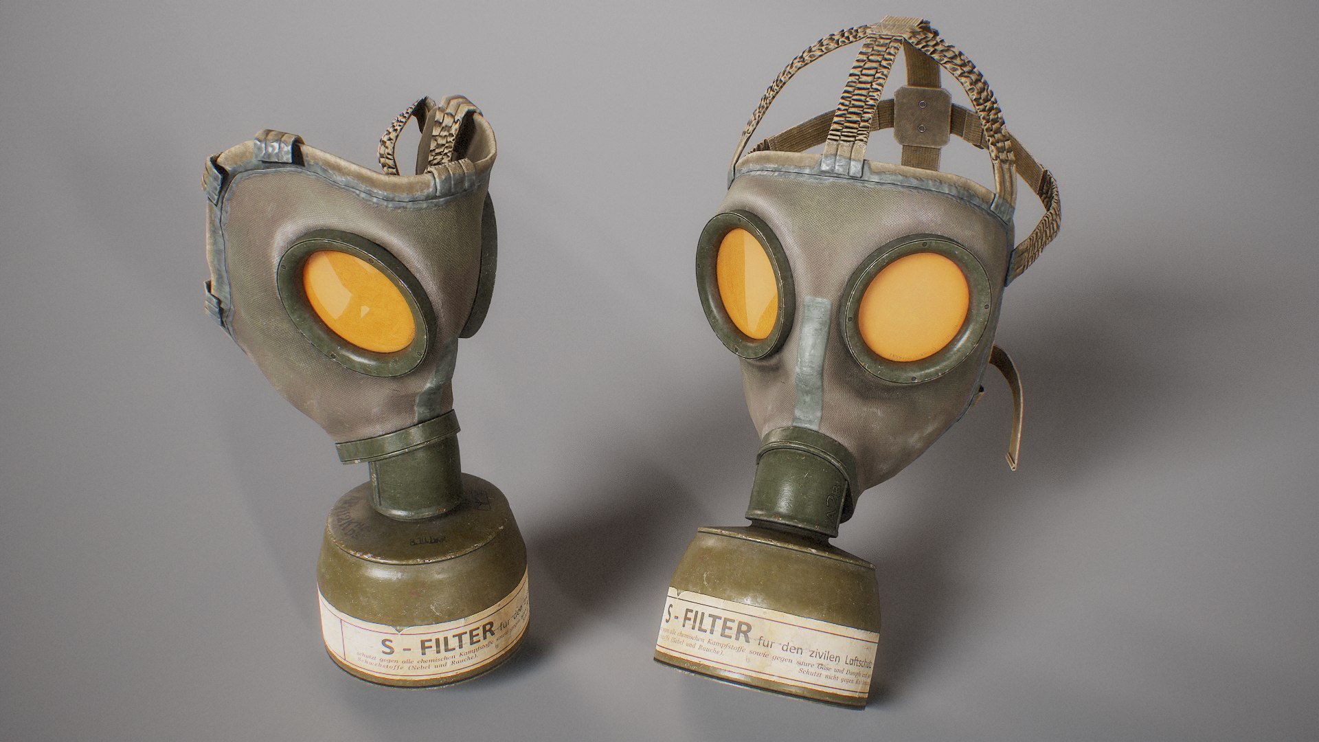 3D German Gas Mask World War II Model - TurboSquid 2232368