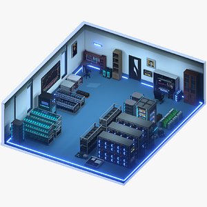 Mining Crypto Farm 3D model