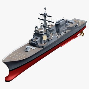 USS William P Lawrence DDG 110 3D model