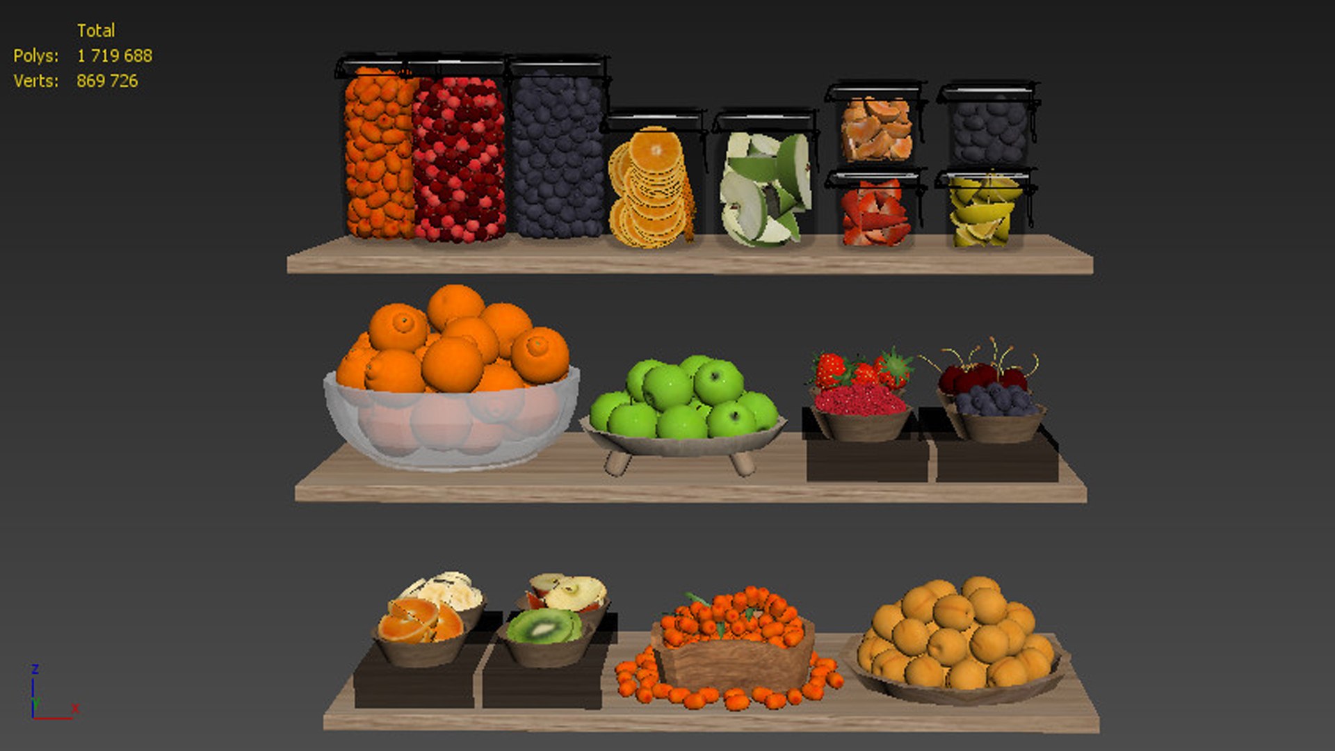 Fruit Berry Set 3D Model - TurboSquid 2248324