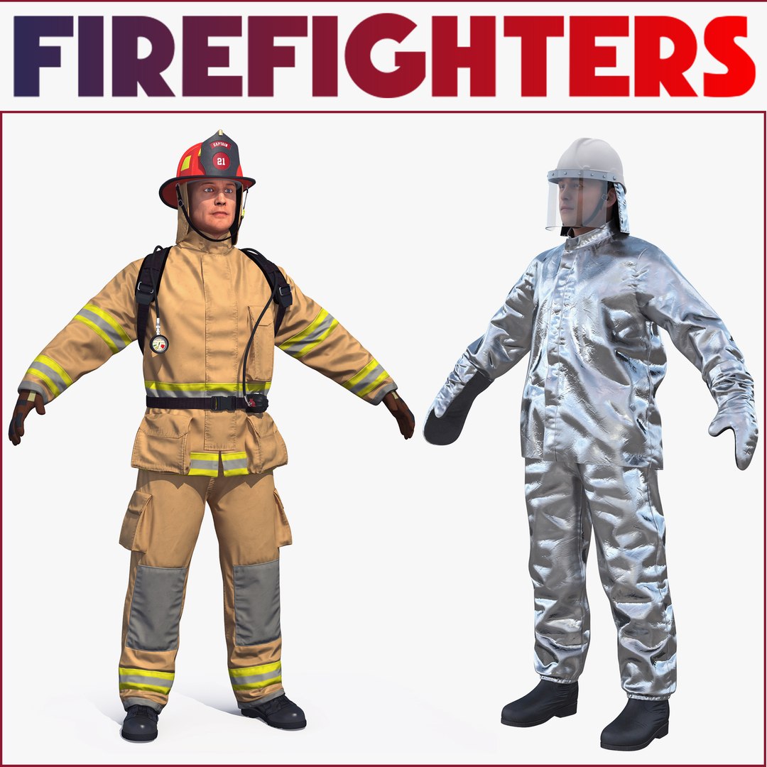 Firefighters 3D Models Collection 3D model preview