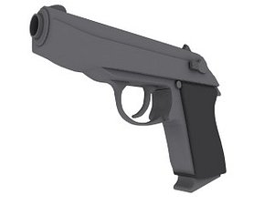 ppk handgun 3d model