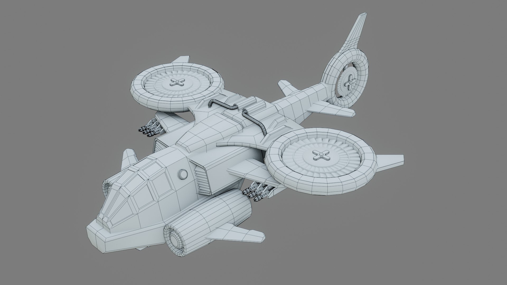 Sci-Fi Drop Ship - Low Poly - Game Ready - PBR 3D - TurboSquid 1927876