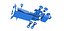 Tractor pulling sled Scale 1 to 25
