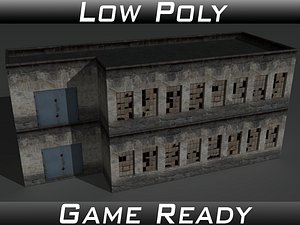 derelict building 3d model