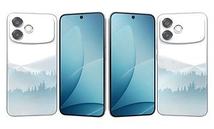 3D Oppo A6s Pro China Blue model