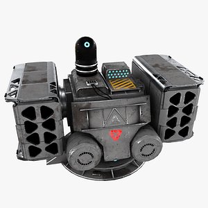 sci-fi turret rocket model