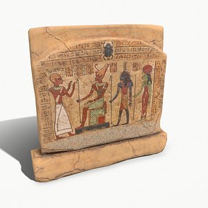 egyptian stone plate 2 3D model