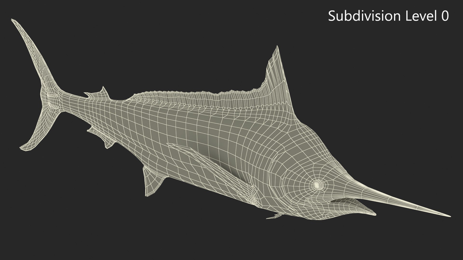 blue marlin rigged 3d max