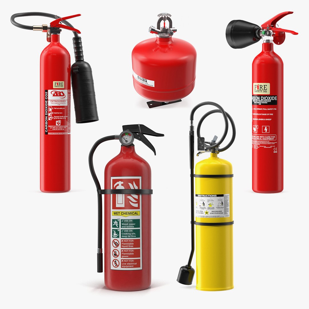 Fire Extinguisher Collection 3 3D model preview