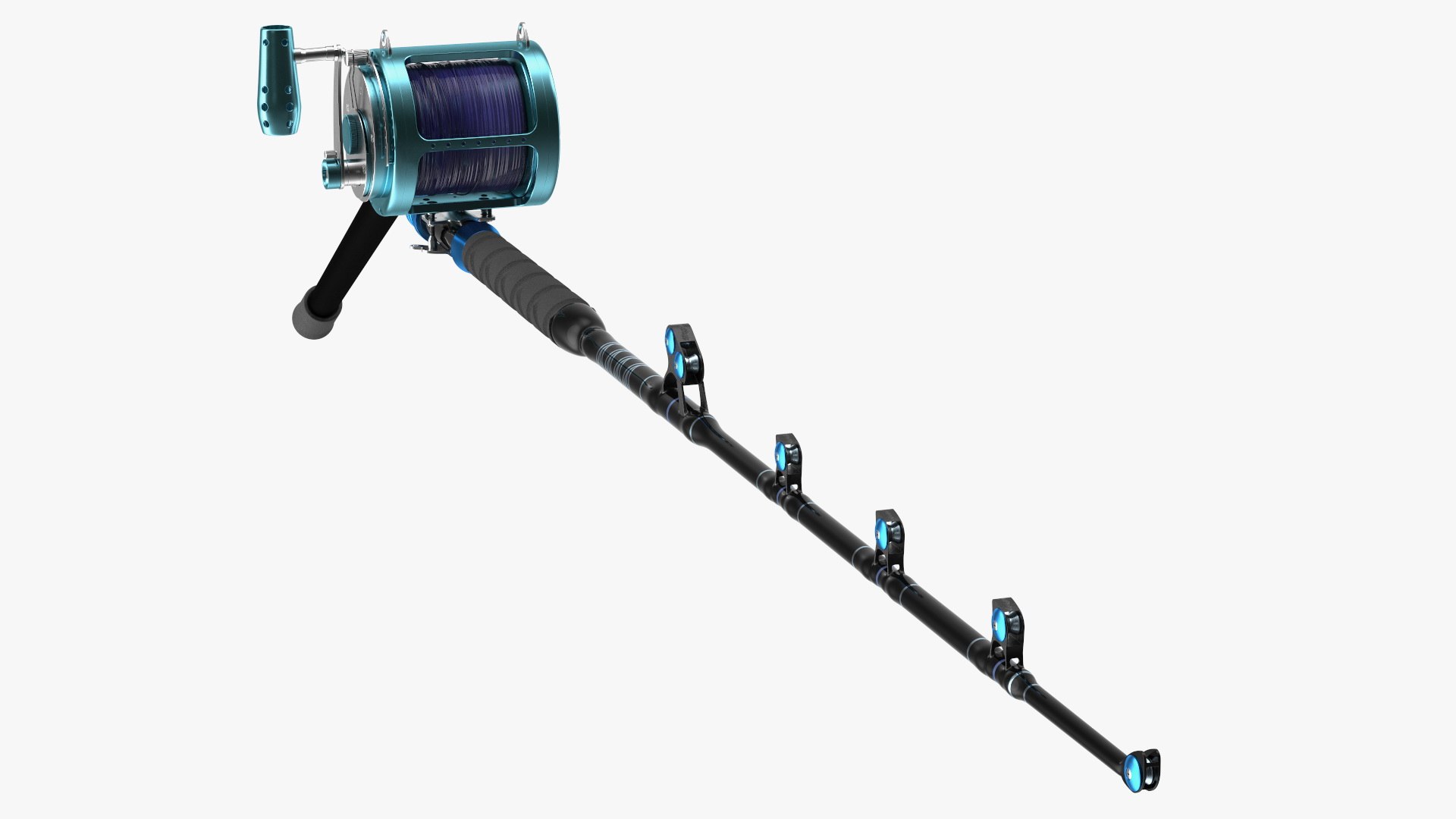 3D Fishing Reel Long Dredge Rod Rigged TurboSquid 1871196