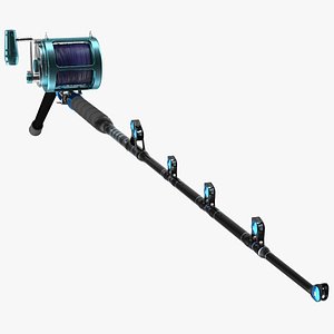 Fishing Reel Long Dredge Rod Rigged