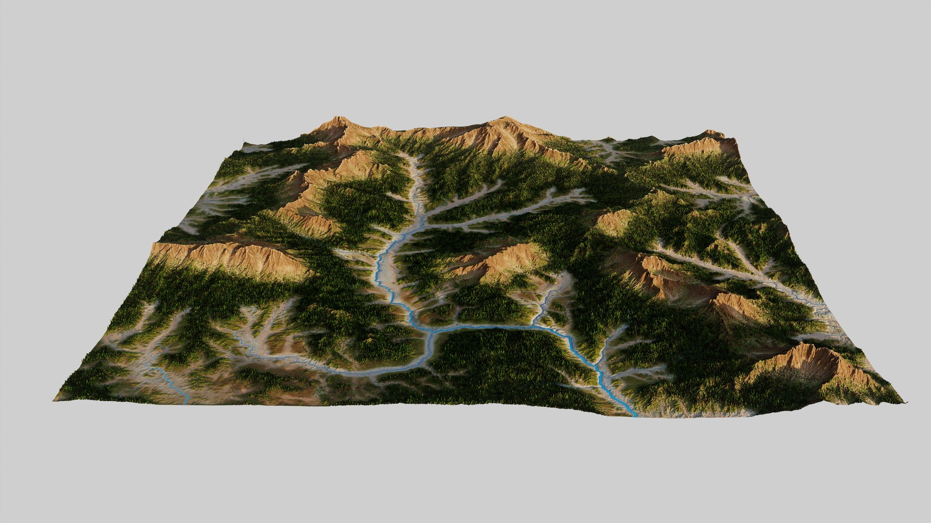 Forested landscape 3D model - TurboSquid 2161232