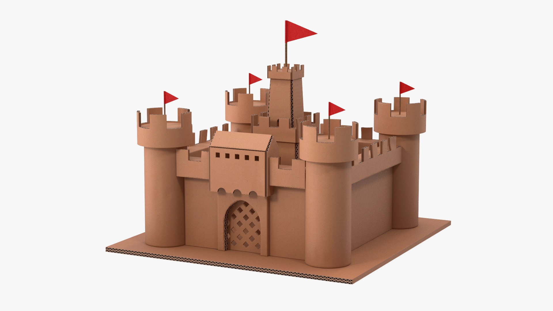 Cardboard Houses Collection 3D model preview