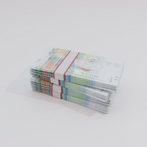 1-2 Kuwait Kuwaiti Dinar Currency 3D