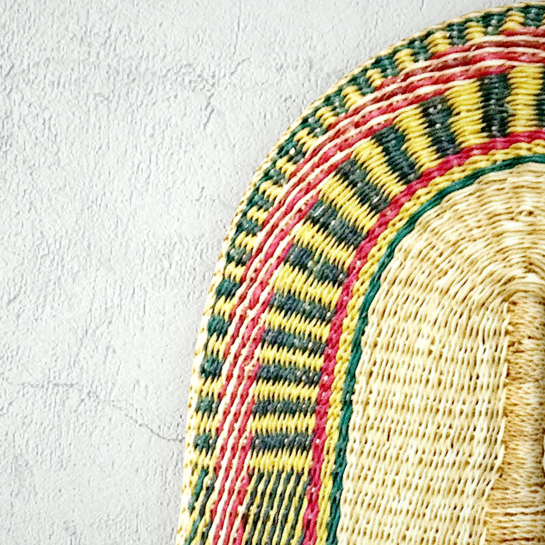 Vintage Natural Woven Straw Fan Wall Decor 3D model - TurboSquid 2125113