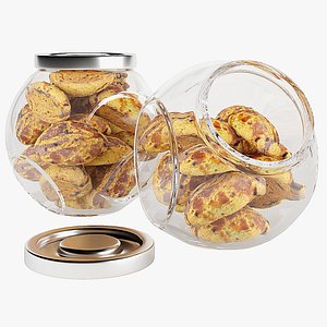 Glass jar cookie content 04 model