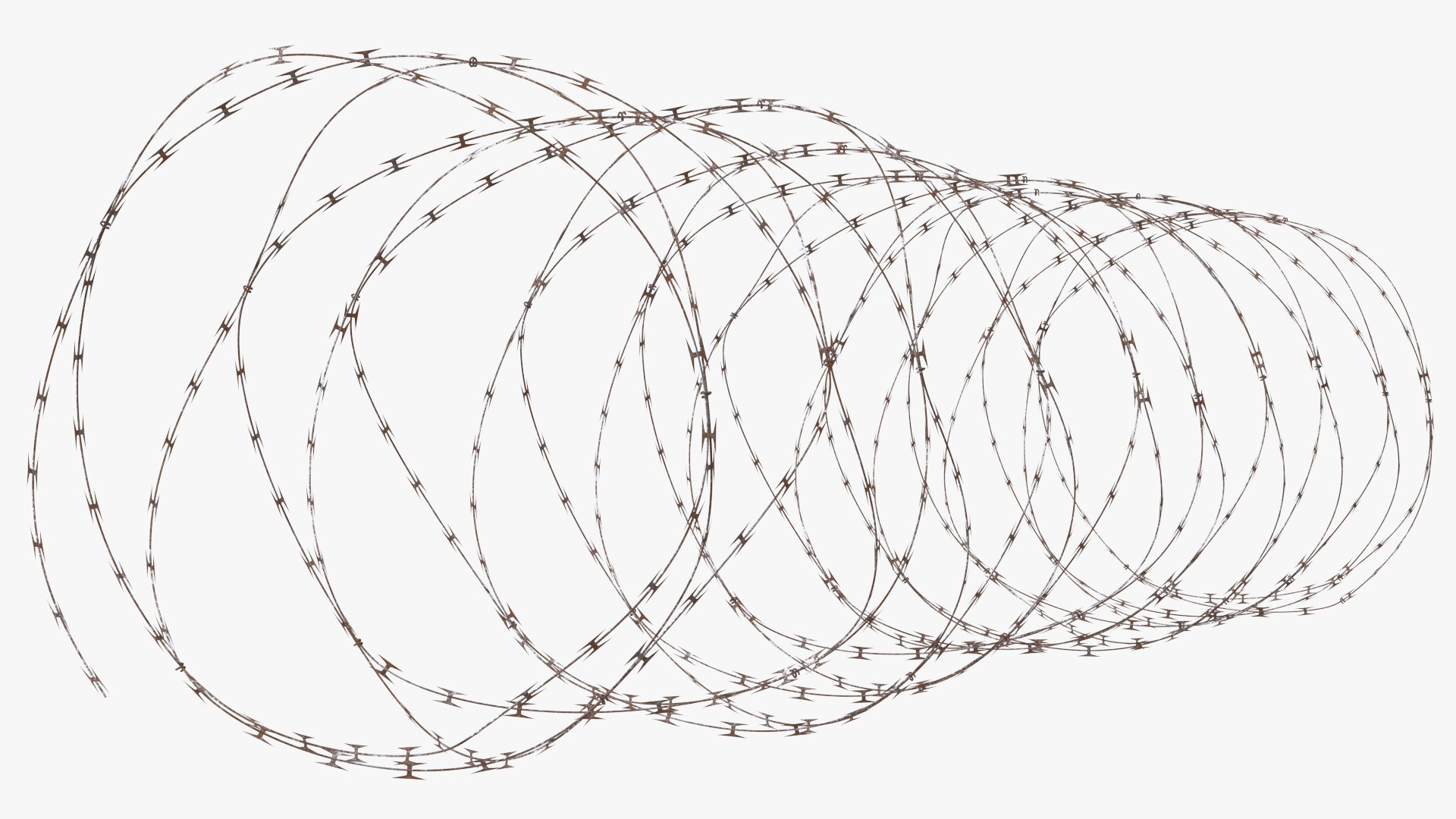 Concertina Razor Tape Coil Obstacle 3D model preview
