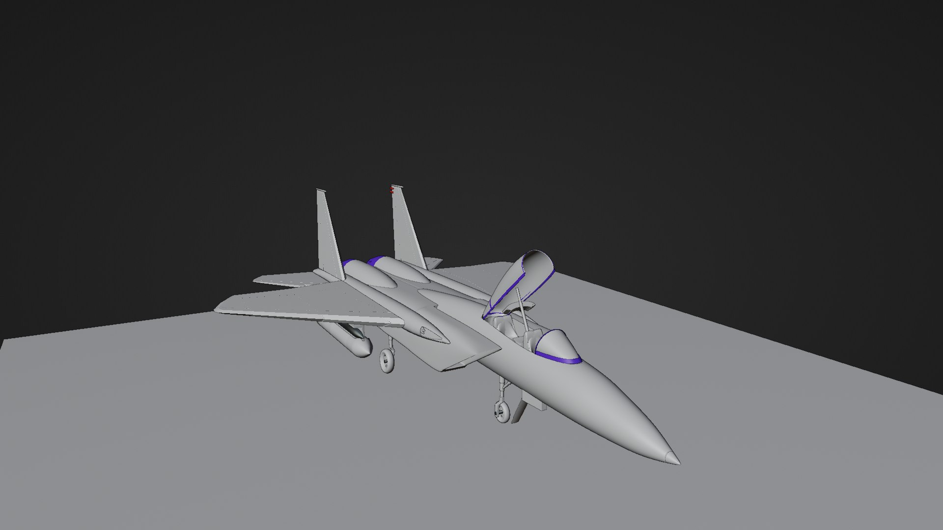 Golden F15 Fire Jet Fighter Game Ready FBX OBJ Blender 3D Model ...