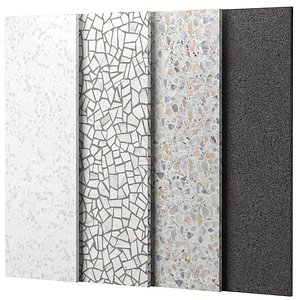 Terrazzo Porcelain tiles - set 03 3D model