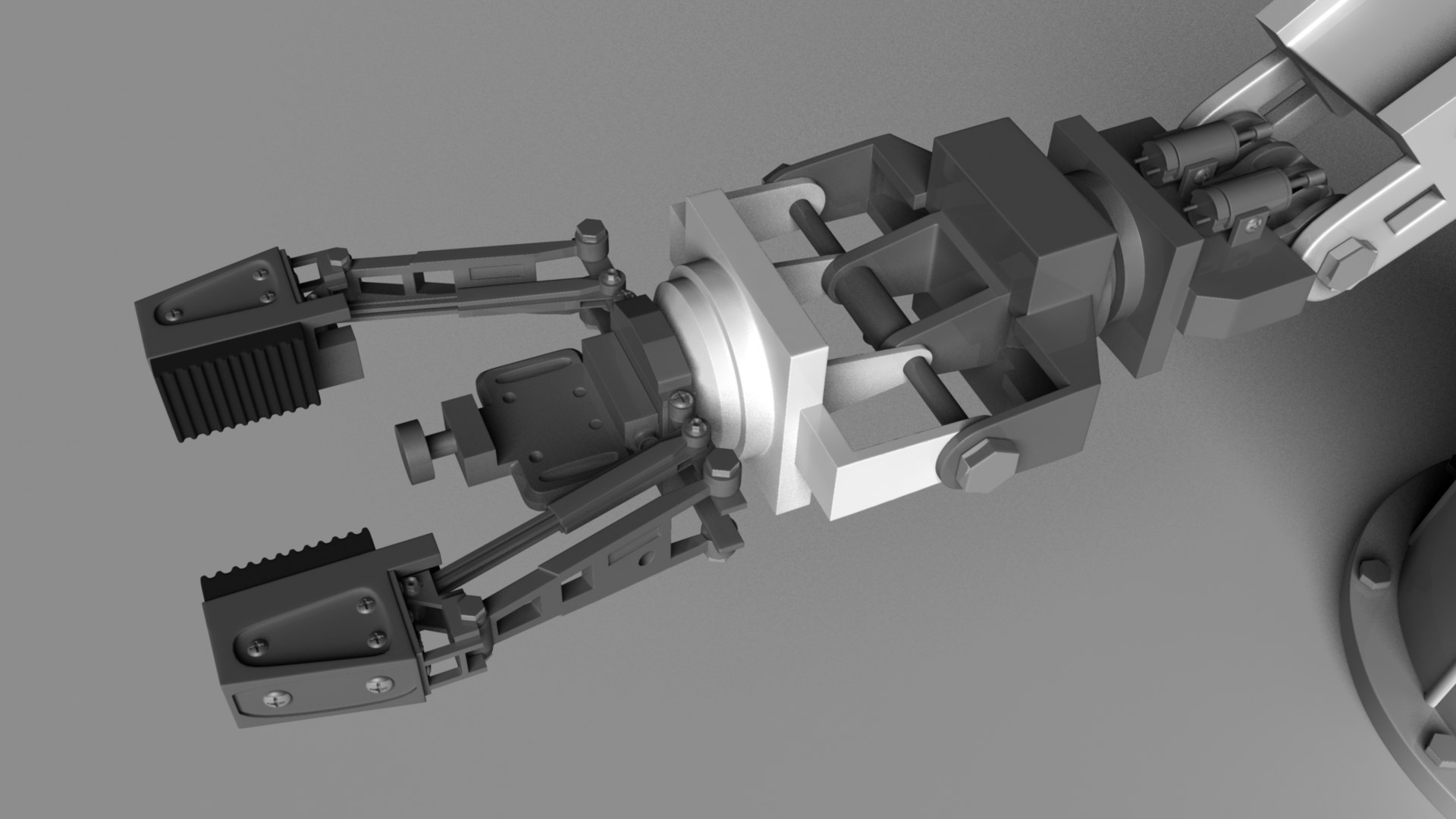 robotic arm hand obj